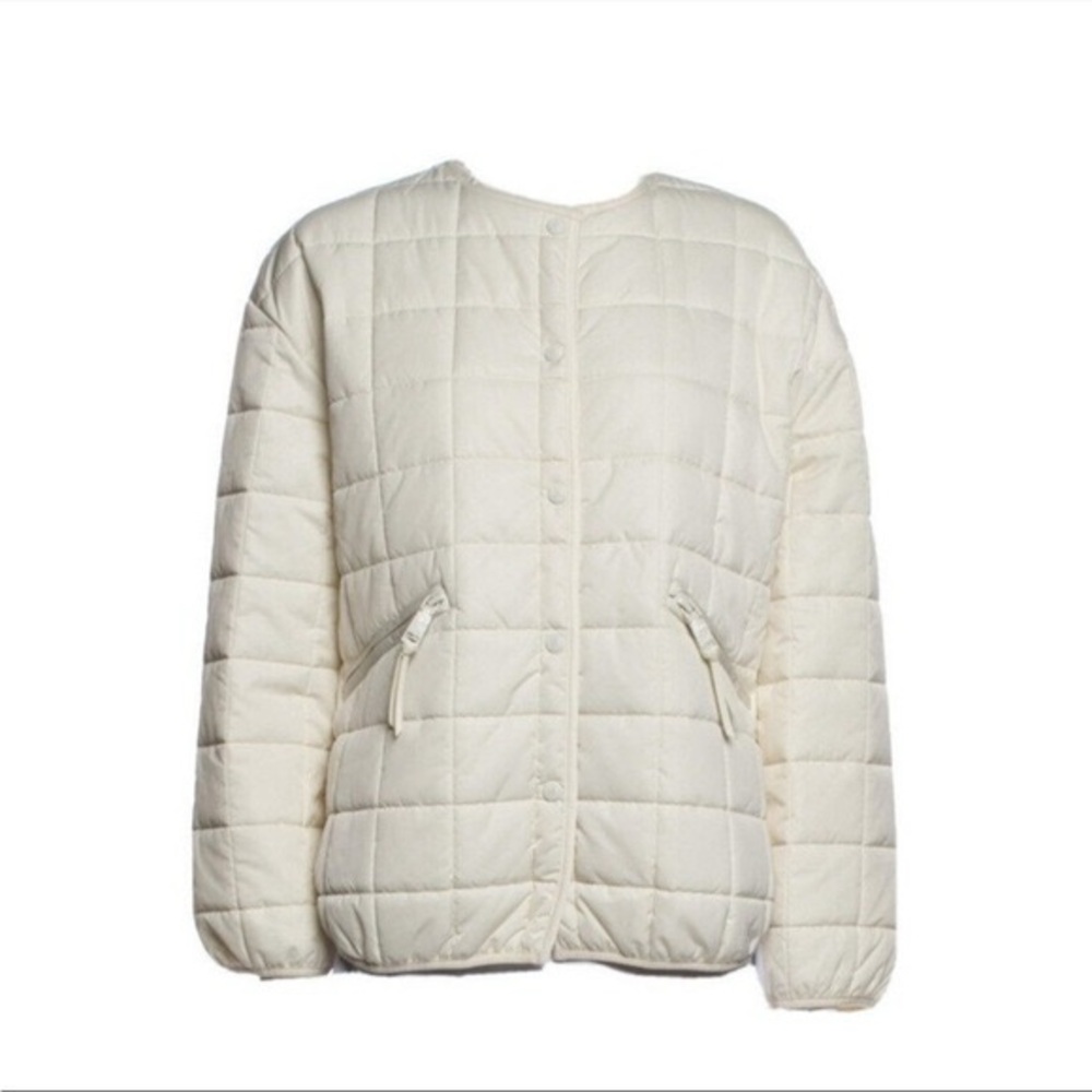 Rebecca Minkoff Box Quilted Cream Jacket